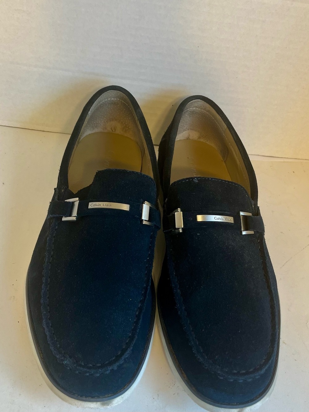 Men's Calvin Klein Dark Navy Kiley Calf Suede Bit Loafers (Size 11)